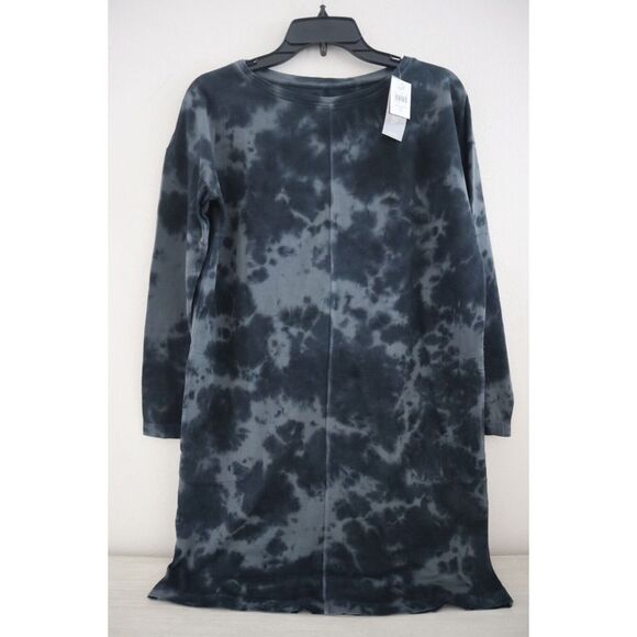 J. Jill Women's Sz S Carbon Multi Pure Jill Cloud Tie-Dyed Knit Dress - Picture 1 of 9